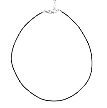 100pcs 1mm Black Leather Necklace Cord