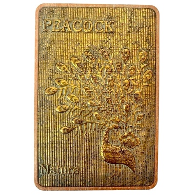 Metal Covered Peacock Design Notebook