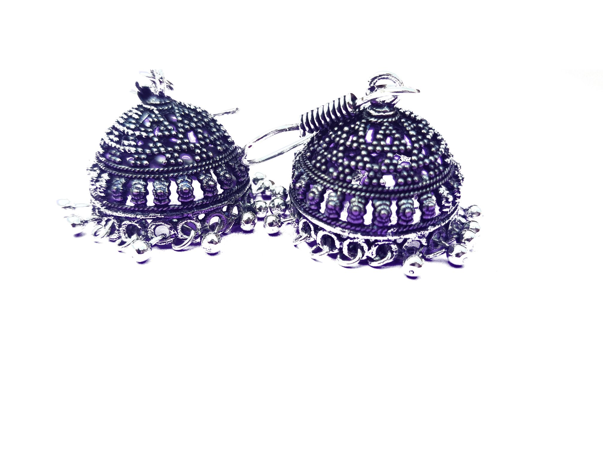 Large Bell Earrings w/ Dangles