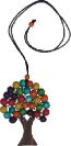 Large Wooden Beaded Tree Necklace