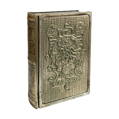 Metal Book Box with Necronomicon Design
