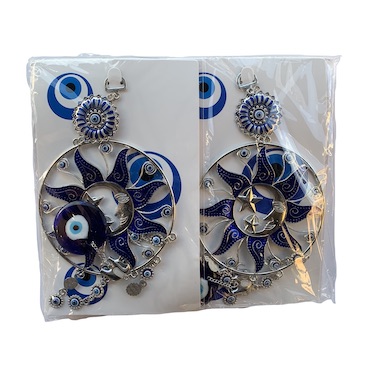 Packet of 12 Sun, Star & Moon Metal Hangings