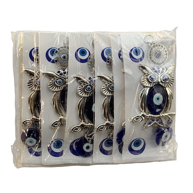 Packet of 12 Owl Metal Hangings