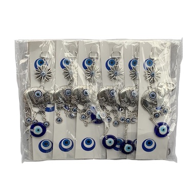 Packet of 12 Elephant Metal Hangings