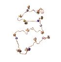 String of 12 Claw Shaped Bells with Beads on Colourful String