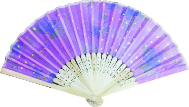 Bulk Chinese Bamboo & Fabric Fans (100pcs)