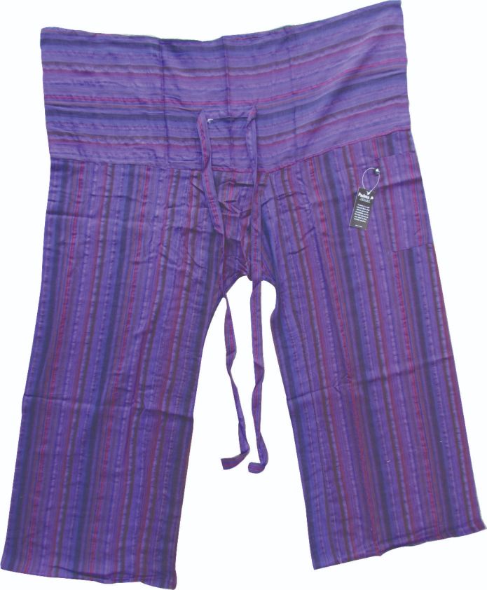 Thai Fisherman Pants Overdyed Stripy Cotton