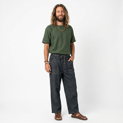 Men's Cotton Stonewashed Yoga Pants Plain