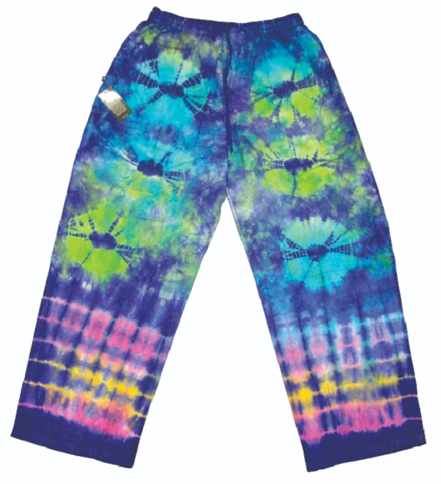 Unisex Cotton Tie Dye Free Size Pants