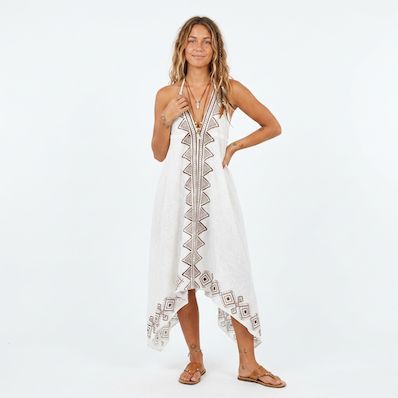 Cotton Women's Long Dress - Kite Hexa