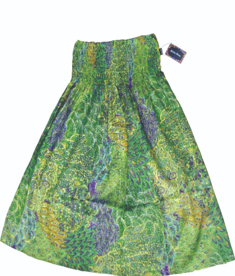 Cotton Printed Shearing Elastic Skirt