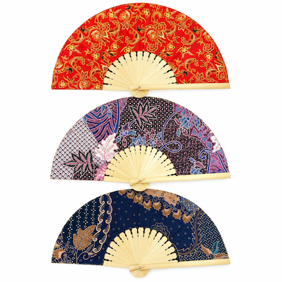 XXL Batik Fabric Fan 35cm