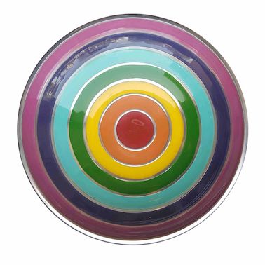 50% OFF - 10inch Rainbow Painted Aluminium Fruit Bowl