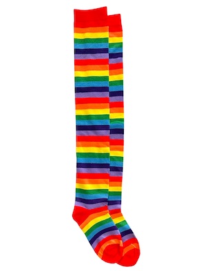 Long Rainbow Over-The-Knee Socks
