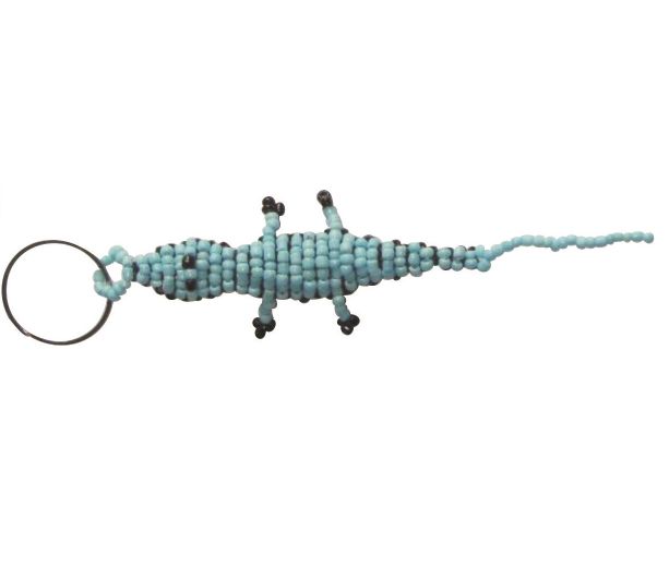 Beaded Crocodile/Gecko Key Chain sml