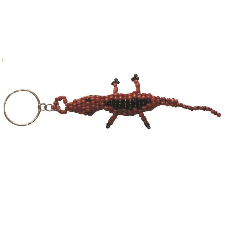 Beaded Crocodile/Gecko Key Chain lrg