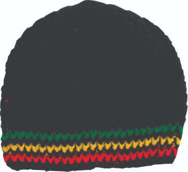 Woven Hat, Rasta design, acrylic material