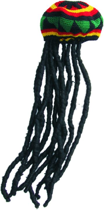 Rasta Hat with fake dreadlocks