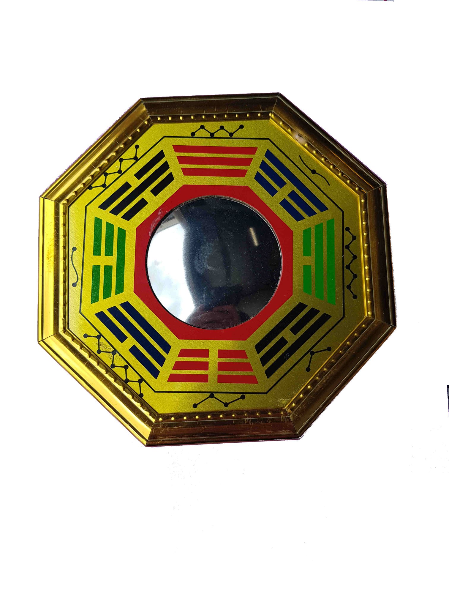 6 inch Gold Chinese Bagua Mirror