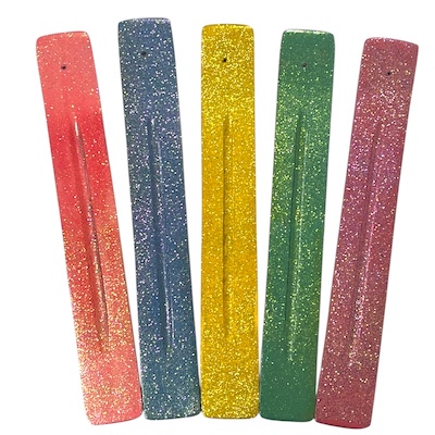 Assorted Painted Glitter Wooden Ashcatchers