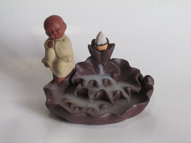 Lotus Buddha Ceramic Backflow Burner