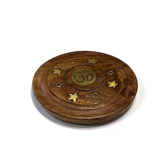 Round Wooden Incense Holder