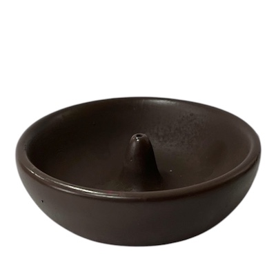 Brown Round Gypsum Incense Holder