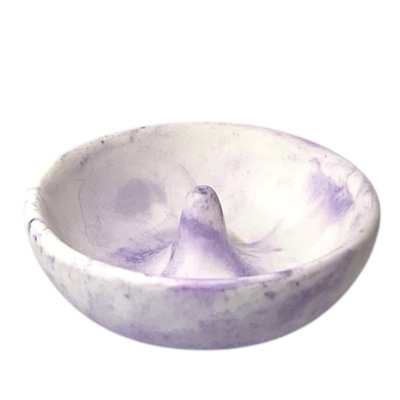 Purple Round Gypsum Incense Holder