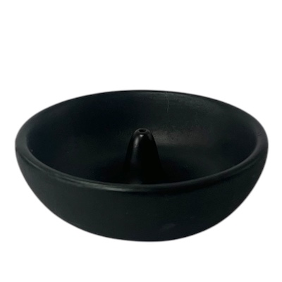 Black Round Gypsum Incense Holder