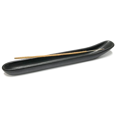 Black Ceramic Incense Holder