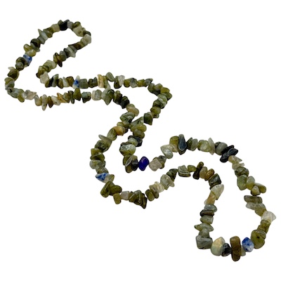 Semi-Precious Labradorite Chip Necklace Strand