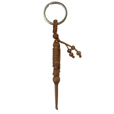 Assorted Carved Wooden Key Ring