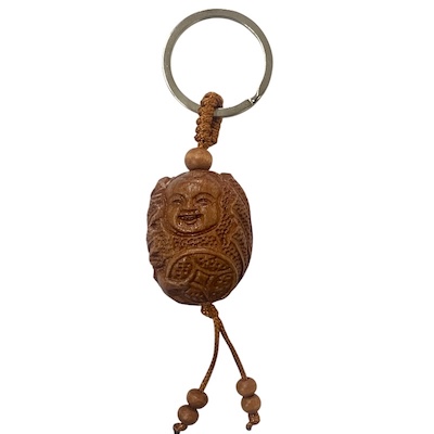 Carved Wooden Key Ring 