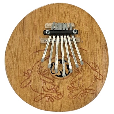 Large Gecko Carved Coconut Kalimba