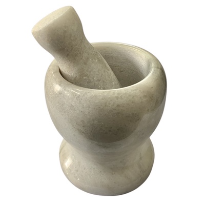 Medium White Mortar and Pestle