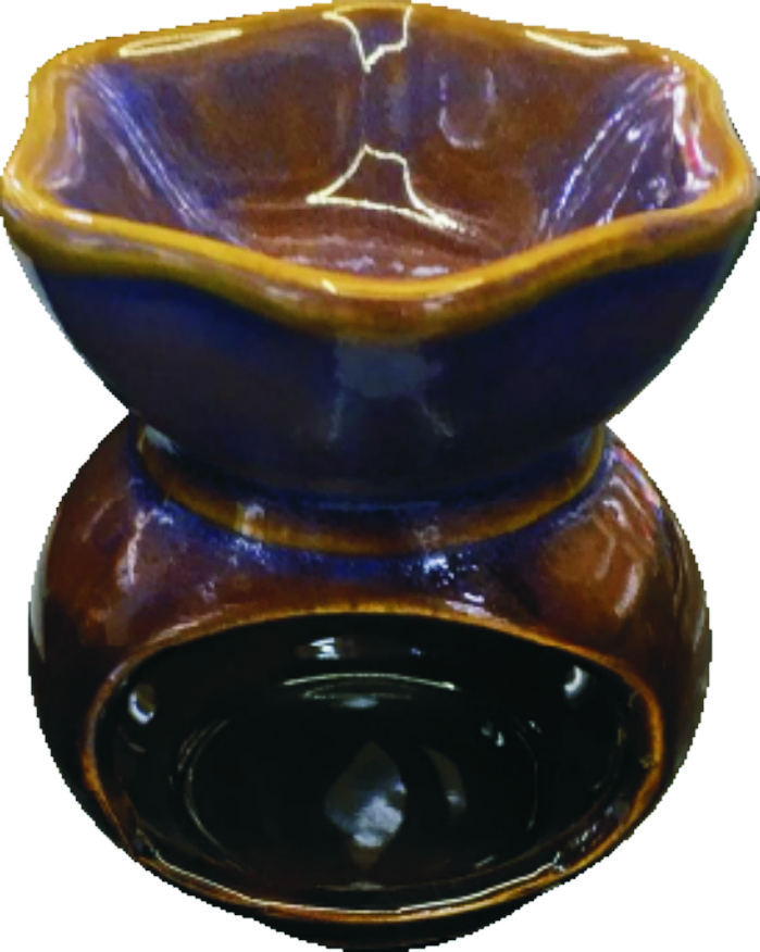 Ceramic hexagonal top oil burner