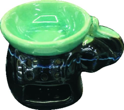 Ceramic round top elephant oil burner