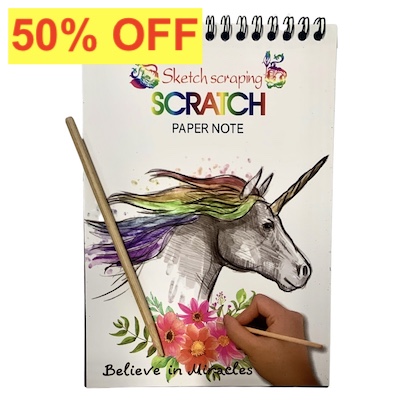 50% OFF - A5 Colourful Scratch Notepads