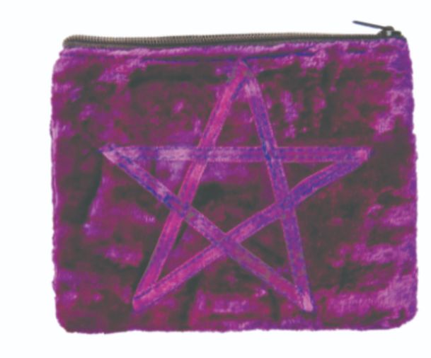 Velvet zip purse 