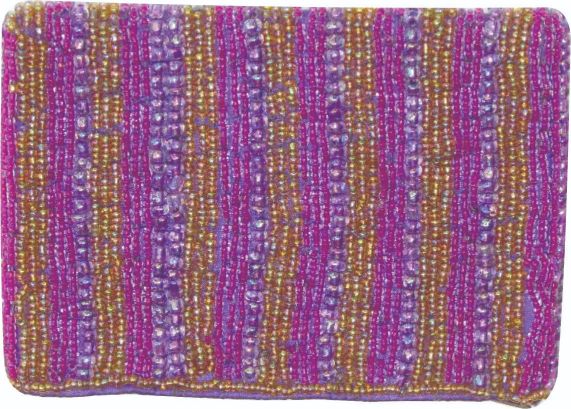 Beaded Purse , Vertical Line Design