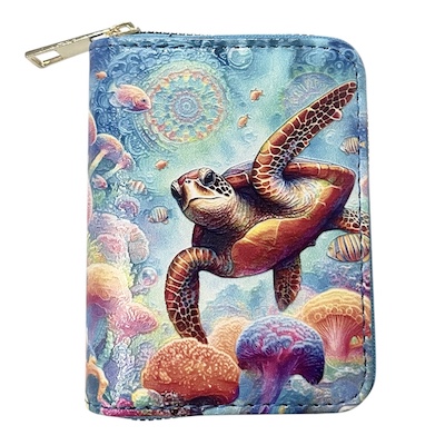 Turtle Digital Print Purse