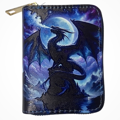 Black Dragon Digital Print Purse