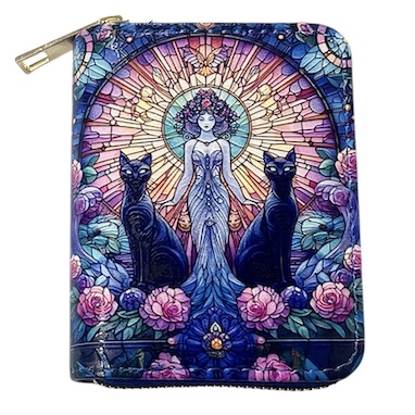 Flower Cats Digital Print Purse