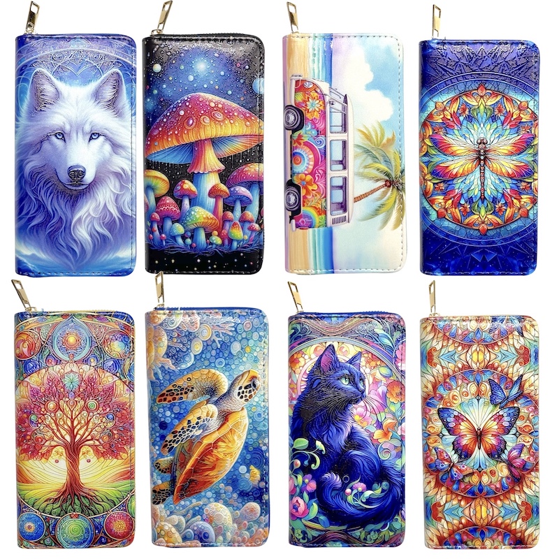 Cat Lady Large Digital Print Purse