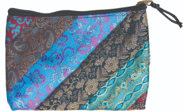 6 x 4 inch brocade strip purses