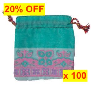 20% OFF - 100pcs Sari Pouches 2inch Square