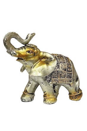 Resin Elephant Silver/Gold