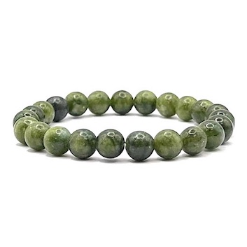 10mm Canadian Jade Bead Bracelet