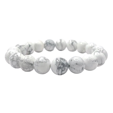 10mm Howlite Bead Bracelet