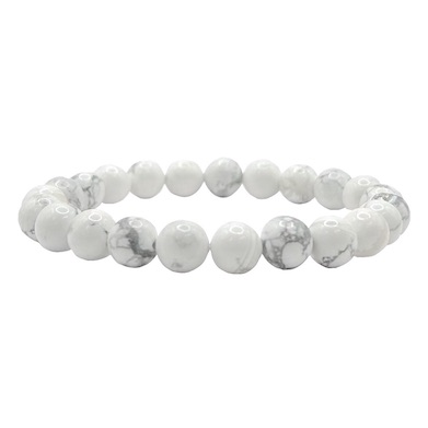 8mm Howlite Bead Bracelet
